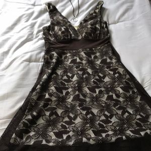 Brown floral dress